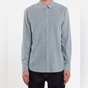 2/49$ Men’s Volcom blue OXFORD STRETCH long sleeves SHIRT size medium‎